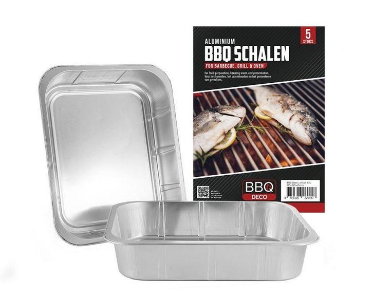 BBQdeco Aluminium bakjes XXL (5 stuks), Tuin en Terras, Houtskoolbarbecues, Verzenden