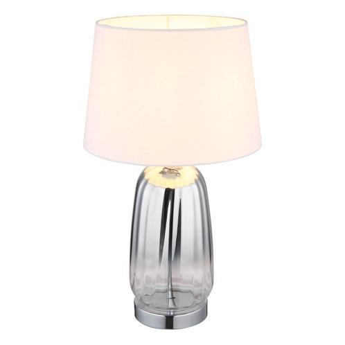 Tafellamp CLASSY Chroom E27 Metaal ø30.0cm H:52.0cm, Huis en Inrichting, Lampen | Tafellampen, Nieuw, Metaal, Ophalen of Verzenden