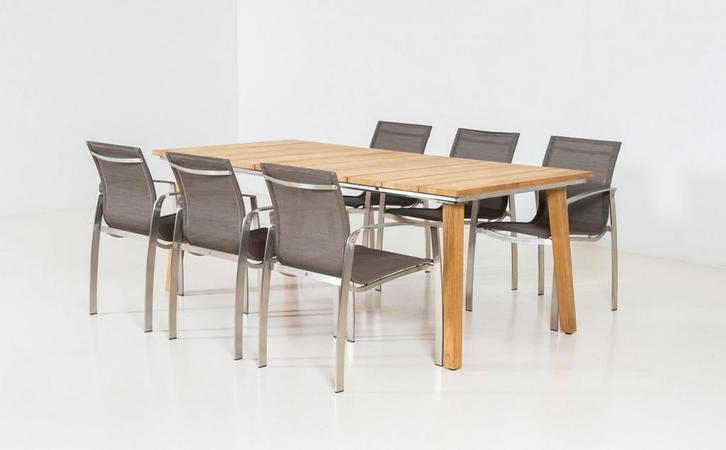 4 Seasons Outdoor Summit tuinset met uitschuifbare Maison, Tuin en Terras, Tuinsets en Loungesets, Ophalen of Verzenden