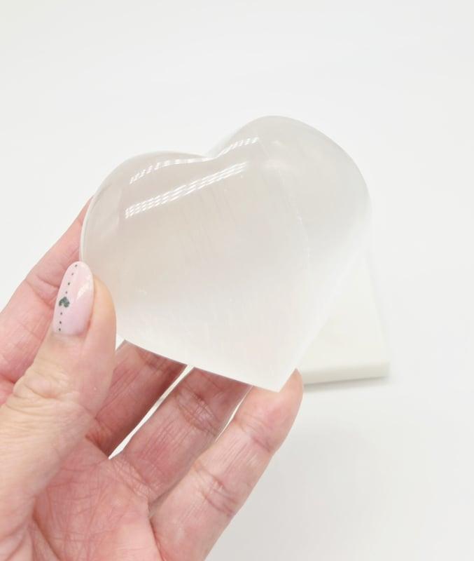 Seleniet Hart 7cm (zie filmpje), Verzamelen, Mineralen en Fossielen, Ophalen of Verzenden