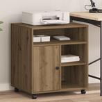 vidaXL Printerstand met opslag artisanaal eikenkleurig 60 x, Verzenden, Nieuw