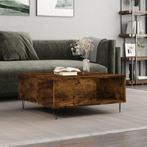 vidaXL Salontafel 80x80x36,5 cm bewerkt hout gerookt, Huis en Inrichting, Tafels | Salontafels, 50 tot 100 cm, Verzenden, Nieuw