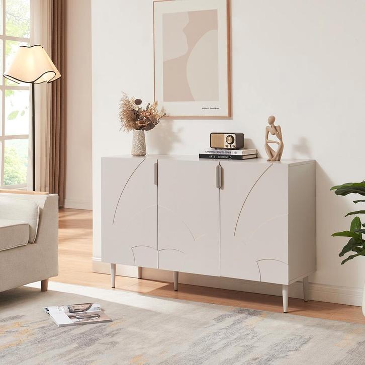 Commode Starvili dressoir 75x115x38 cm beige [en.casa], Huis en Inrichting, Kasten | Dressoirs, Verzenden