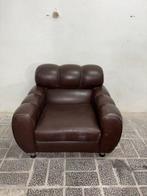 Fauteuil - Leder, Metaal - Vintage bruine fauteuil