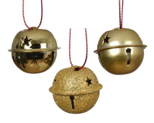 Christmas bells – kerstbelletjes goud 25 mm doosje van 12, Hobby en Vrije tijd, Knutselen, Nieuw, Ophalen of Verzenden