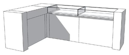 *TIP* Toonbank U-Frame Thick C-PUH-017-COMP, Zakelijke goederen, Kantoor en Winkelinrichting | Kantoormeubilair en Inrichting