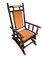 Kinderstoel - Eik - Kinder schommelstoel 1880