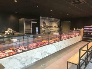Slagerij Koeltoonbank plaatkoeling koelvitrine beschikbaar voor biedingen