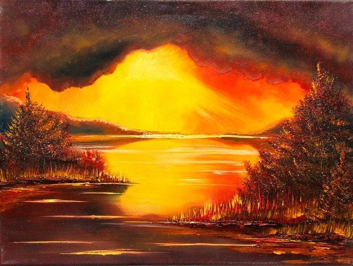 Marek Rojek (1913-1994) - Embers Before the Storm, Antiek en Kunst, Kunst | Schilderijen | Klassiek