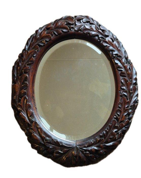 Rijk uitgesneden lijst - Spiegel - Facet geslepen -, Antiek en Kunst, Antiek | Overige Antiek