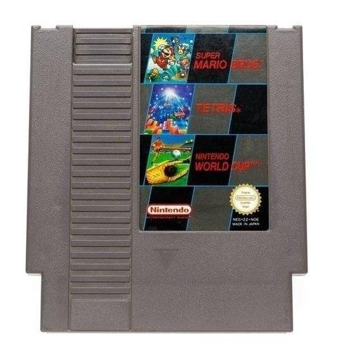 Super Mario Bros + Tetris + World Cup [Nintendo NES], Spelcomputers en Games, Games | Nintendo NES, Zo goed als nieuw, Ophalen of Verzenden