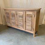 Dressoir - teakhout met louvre deuren - 140 cm - TTM Wonen