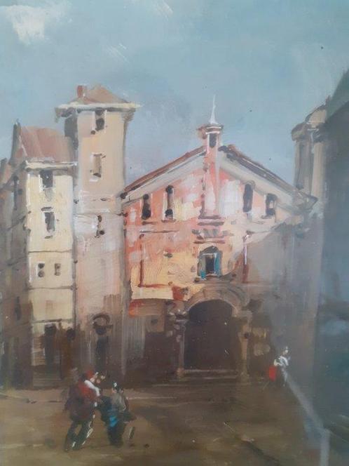 Luigi Pigalle (XX) - Veduta di città, Antiek en Kunst, Kunst | Schilderijen | Klassiek