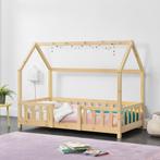 Kinderbed Sisimiut huisbed 140x70 cm houtkleurig [en.casa], Kinderen en Baby's, Kinderkamer | Bedden, Verzenden, Nieuw