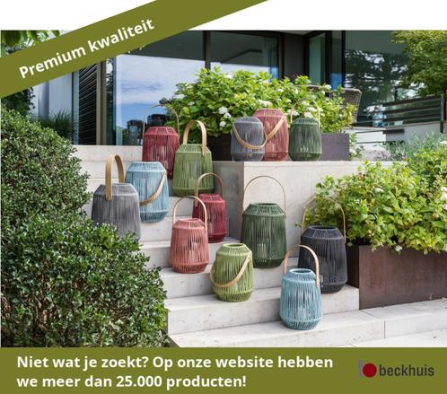 Stern nNele lantaarn aluminium Ø39x50 cm - Leigrijs, Tuin en Terras, Buitenverlichting, Nieuw, Overige materialen, Ophalen of Verzenden
