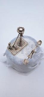 Amsterdam - Miniatuur figuur - Lantaarnopsteker & een wip -, Antiek en Kunst, Antiek | Goud en Zilver