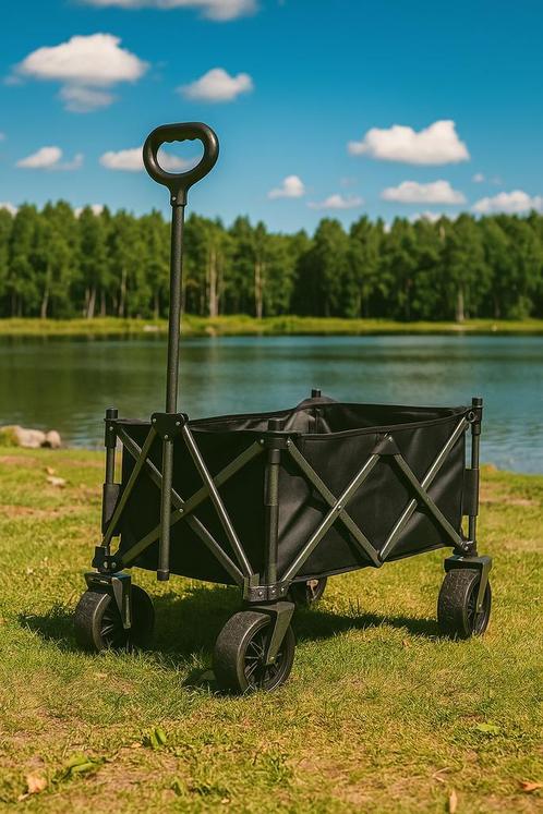 Bolderkar zwart XL + Gratis reispack!!, Caravans en Kamperen, Bolderkarren, Nieuw, Opvouwbaar, Verzenden