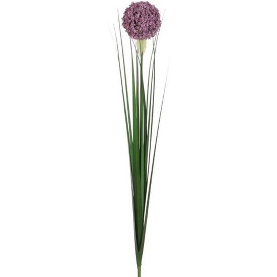 Lila paarse allium/sierui kunstbloem 80 cm - Overige kunst.., Huis en Inrichting, Kamerplanten, Ophalen of Verzenden
