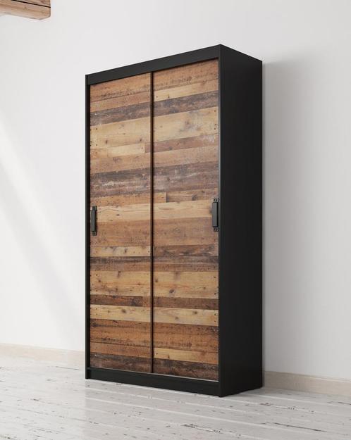 Halkast - Old wood - 110x45x200 - Garderobekast kledingkast, Huis en Inrichting, Kasten | Vitrinekasten, 25 tot 50 cm, Nieuw, 200 cm of meer