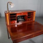 Antieke mahonie werktafel in Louis Seize stijl ca 1890 met 2, Antiek en Kunst, Antiek | Meubels | Tafels, Ophalen of Verzenden