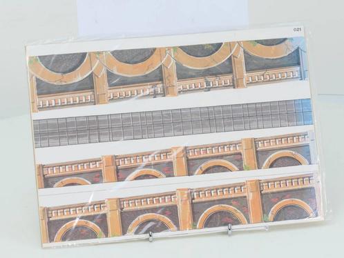Schaal H0 Set achtergrond kartonnen bouwplaten #3072, Hobby en Vrije tijd, Modeltreinen | H0, Brug, Tunnel of Gebouw, Gebruikt