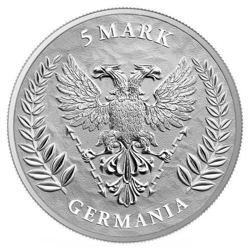 Polen. 5 Mark 2023 1 oz 5 Mark Germania Silver BU Coin (w/, Postzegels en Munten, Edelmetalen en Baren