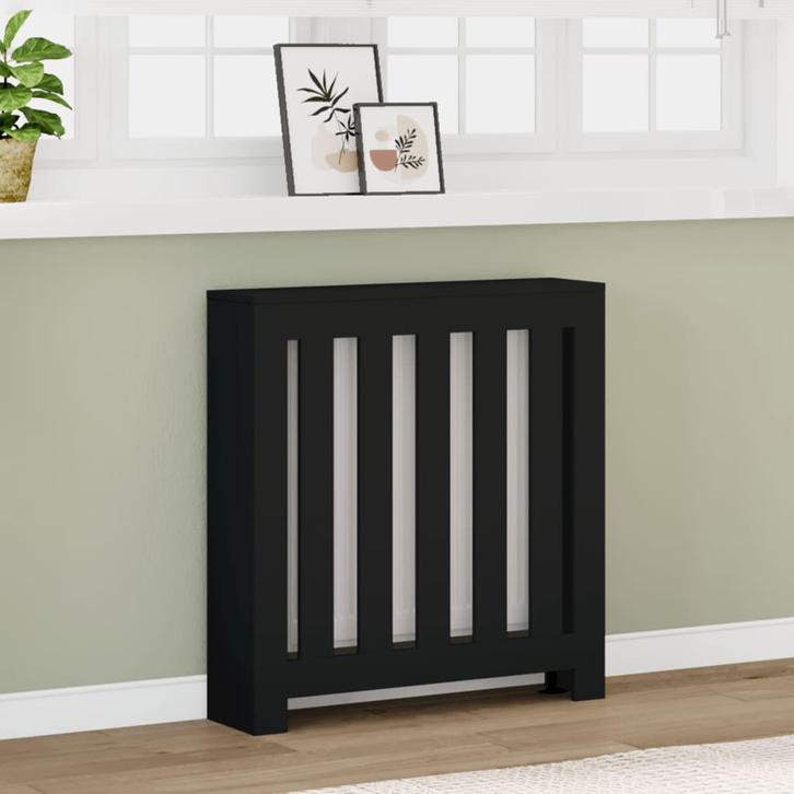 vidaXL Radiatorombouw 78x20x82 cm bewerkt hout zwart, Doe-het-zelf en Verbouw, Verwarming en Radiatoren, Nieuw, Verzenden