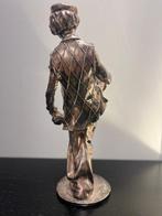 Beeldje, Clown con libro - 45 cm - .925 zilver - 1980