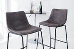 Industrieel design barstoel DJANGO vintage grijs met ijzeren, Huis en Inrichting, Barkrukken, Ophalen of Verzenden, Nieuw