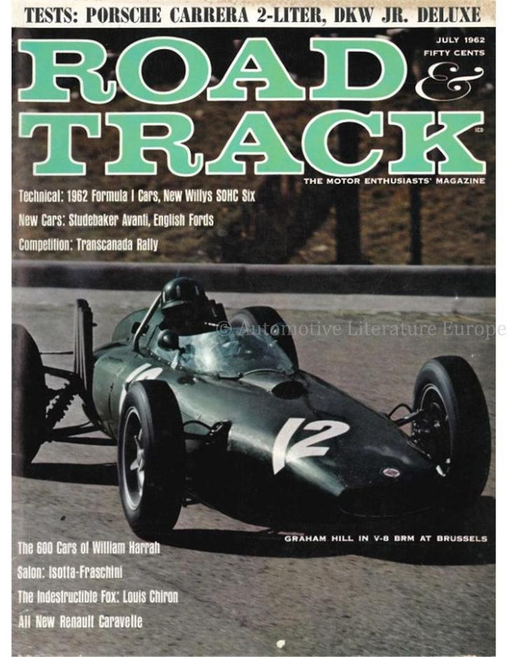 1962 ROAD AND TRACK MAGAZINE JULI ENGELS, Boeken, Auto's | Folders en Tijdschriften