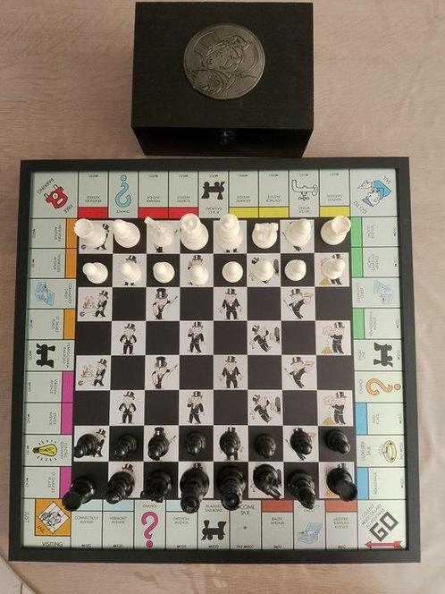 Anthony Dubois (1979) - Mr Monopoly chessboard and monopoly, Antiek en Kunst, Kunst | Schilderijen | Modern