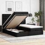 vidaXL Ottoman bed met matrassen 200x200cm kunstleer zwart, Huis en Inrichting, Slaapkamer | Bedden, Overige materialen, Verzenden