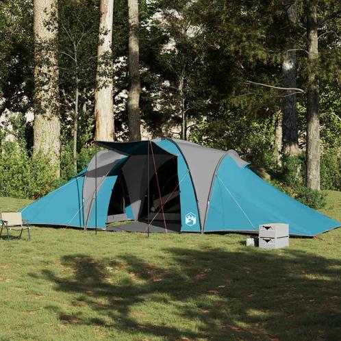 vidaXL Koepeltent 6-persoons waterdicht blauw, Caravans en Kamperen, Tenten, Nieuw, tot en met 2, Verzenden
