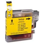 Huismerk Brother LC-1100Y / LC-980Y cartridge geel, Verzenden, Nieuw, Huismerk