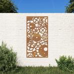 Wanddecoratie tuin tandwielontwerp 105x55 cm cortenstaal, Verzenden