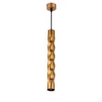 Moderne hanglamp met krul | 30 cm | Goud | GU10 fitting, Huis en Inrichting, 50 tot 75 cm, Nieuw, Ophalen of Verzenden, Metaal