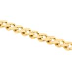 Gouden gourmetschakel armband | 22,5 cm, Sieraden, Tassen en Uiterlijk, Armbanden, Ophalen of Verzenden, Gebruikt, Overige kleuren