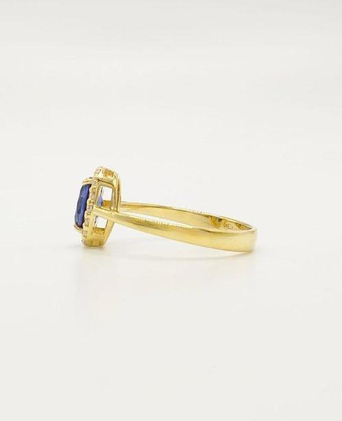 Zonder Minimumprijs - Ring - 14 karaat Geel goud Saffier -, Sieraden, Tassen en Uiterlijk, Ringen