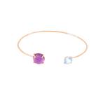Armband - 9 kt. Roségoud Topaas - Amethist, Nieuw