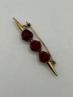 Broche - 14 karaat Geel goud Carneool, Sieraden, Tassen en Uiterlijk, Antieke sieraden