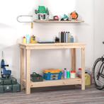 vidaXL Werkbank 110x50x80 cm massief grenenhout, Doe-het-zelf en Verbouw, Werkbanken, Verzenden, Nieuw
