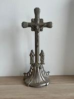 Oude zilveren metalen kruisbeeld - 40 cm - Metaal -