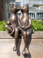 Beeldje - Cats in love - Brons, Antiek en Kunst