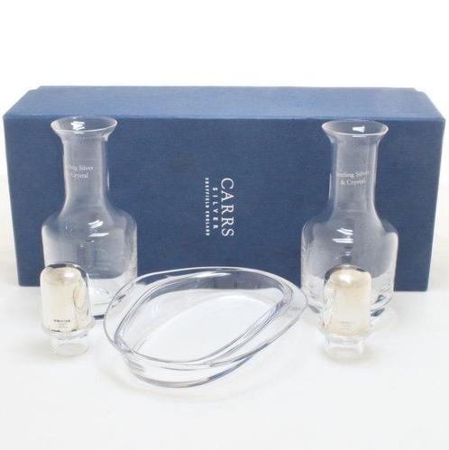 Carrs of Sheffield Ltd - Karaf - .925 zilver, Kristal -, Antiek en Kunst, Antiek | Goud en Zilver