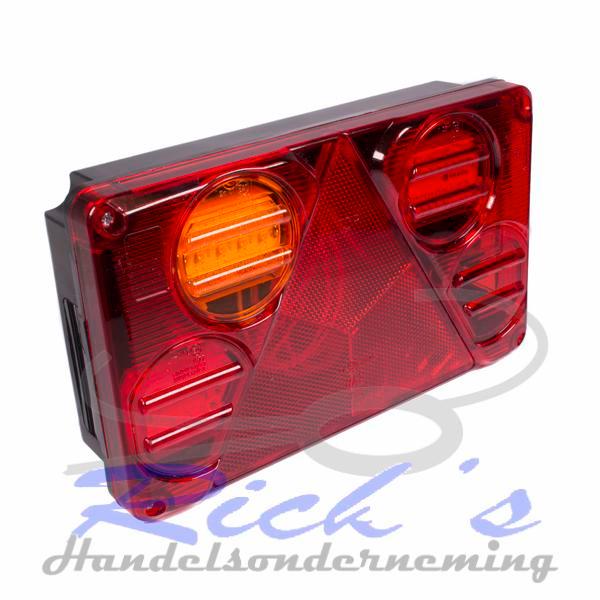 Achterlicht WAS rechthoek LED links CONNECTOR, Auto diversen, Aanhangwagen-onderdelen, Nieuw, Ophalen of Verzenden