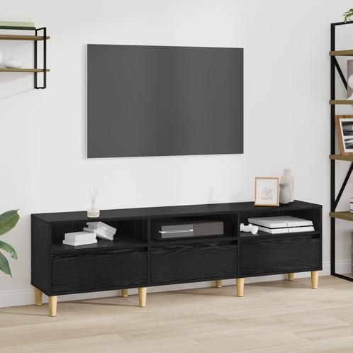 vidaXL TV-kast met lade met plank met opslag Zwart eiken 150, Huis en Inrichting, Kasten | Televisiemeubels, Nieuw, Overige houtsoorten