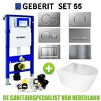 Geberit UP320 Toiletset Set55 BWS Plana Rimless Mat Wit Met, Ophalen of Verzenden, Nieuw, Overige typen