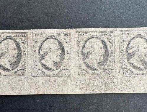 Nederland 1895 - Koning Willem III, Moesman herdruk in strip, Postzegels en Munten, Postzegels | Nederland