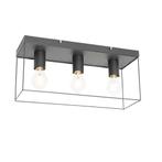 Minimalistische plafondlamp zwart 3-lichts - Kodi, Nieuw, Overige materialen, Modern