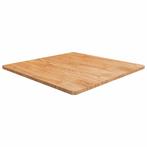 vidaXL Tafelblad vierkant 90x90x2,5 cm massief eiken, Huis en Inrichting, Tafels | Eettafels, Verzenden, Nieuw